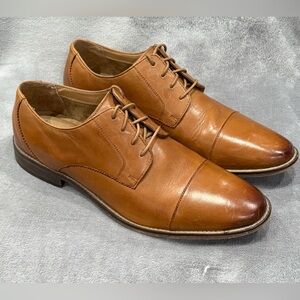 Florsheim Cap Toe Oxfords Mens Size 10.5 Brown Leather Lace Up Dress Shoe